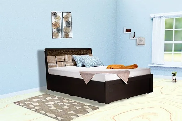 VIVDeal Light Checker Dark Queen Bed